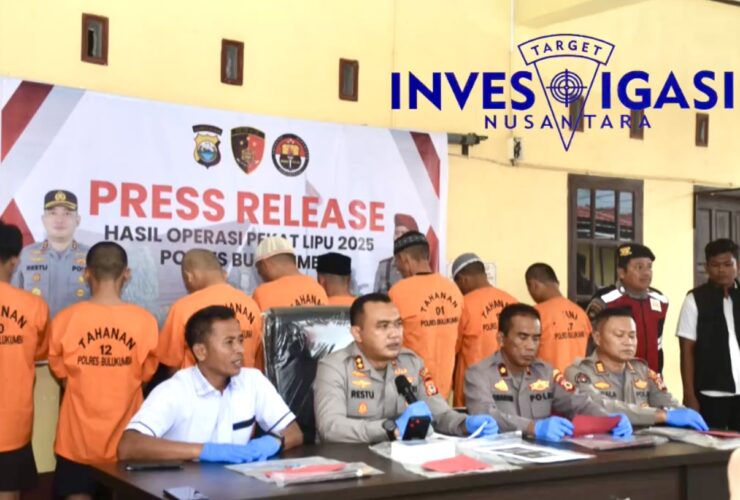 Operasi Pekat Lipu 2025: Polres Bulukumba Amankan 9 Tersangka